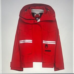 NWT Canada Goose Mordaga Rain Hooded Jacket XS Red